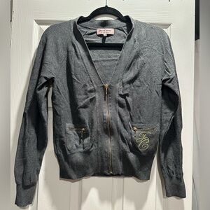 Juicy Couture Charcoal Zip-Up Sweater